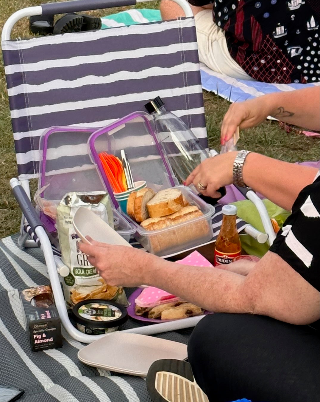 Picnic spread on the sand